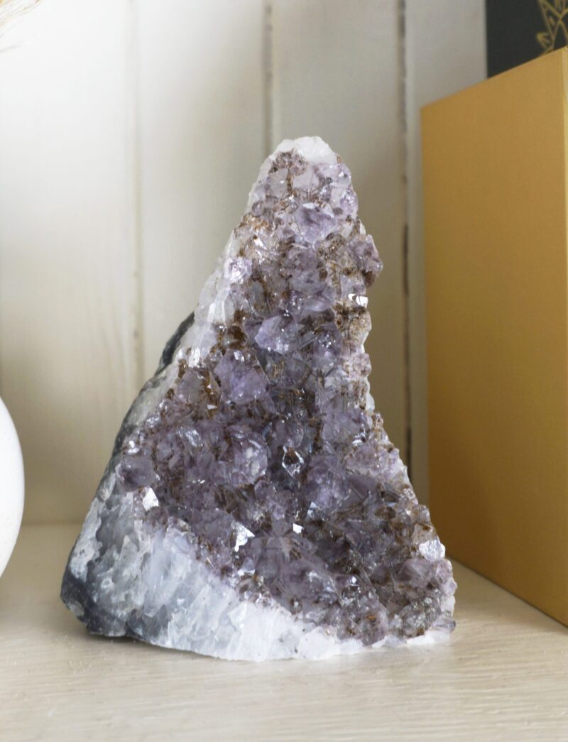 Amethyst + Smoky Quartz Raw Slab